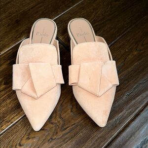 Lines Paolo Soft Pink Suede Mules